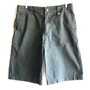 Shaun White Gray & Black Striped Shorts Boys sz 12